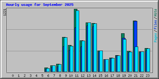 Hourly usage for September 2025