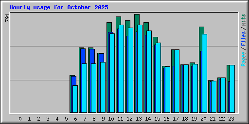 Hourly usage for October 2025